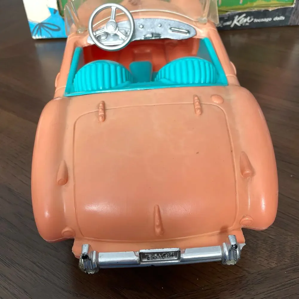 Vintage Barbie Austin Healey Convertible Sports Car 1962 w/ Box Irwin Toy FLAW